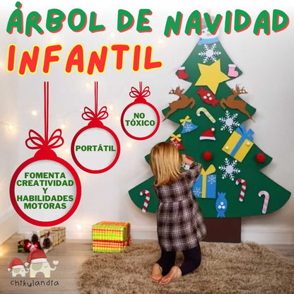 Árbol de Navidad en Fieltro Para Niños ¡Haz que esta Navidad sea Mágica!