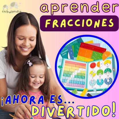 Libro Magnético Matemático de Fracciones: ¡Aprender Jugando!