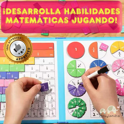 Libro Magnético Matemático de Fracciones: ¡Aprender Jugando!